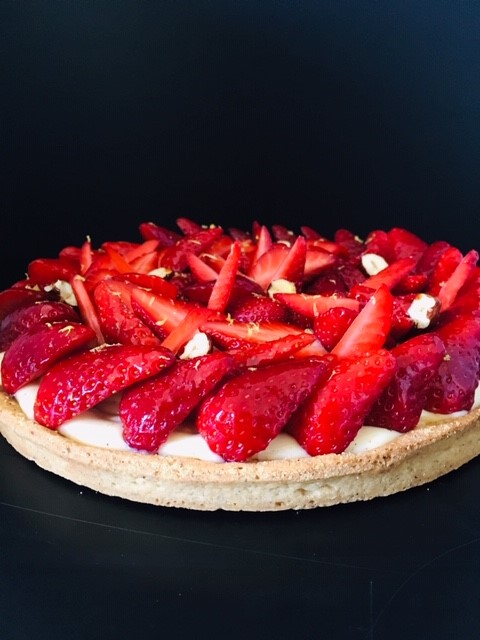 Tarte aux Fraises Pâte sucrée noisette 26