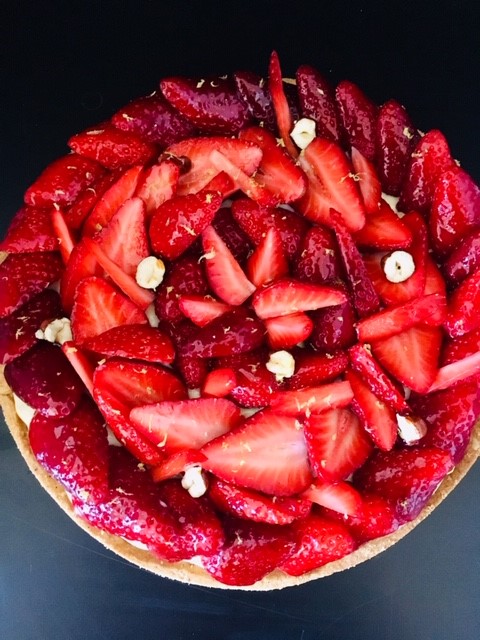 Tarte aux Fraises Pâte sucrée noisette 28