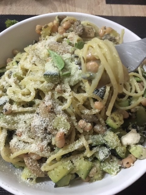 Spaghetti au Pesto d