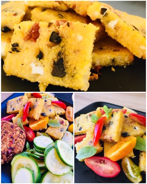 Polenta Grillée Tomates Olives Basilic 9