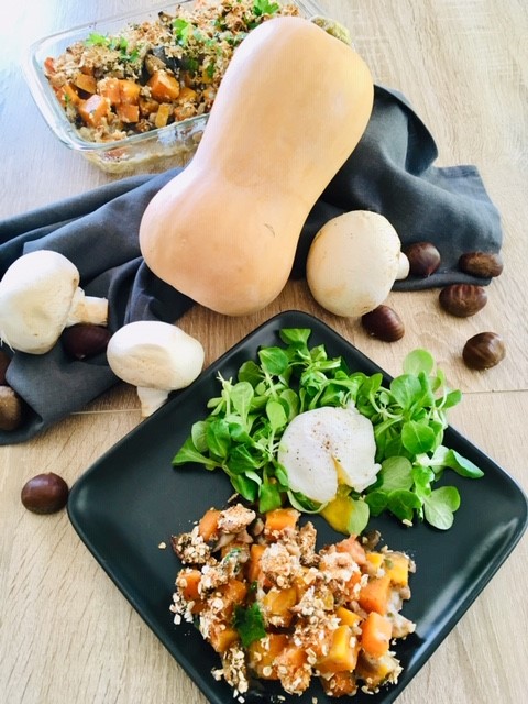 Gratin De Butternut Champignons Et Chc3a2taignes 11