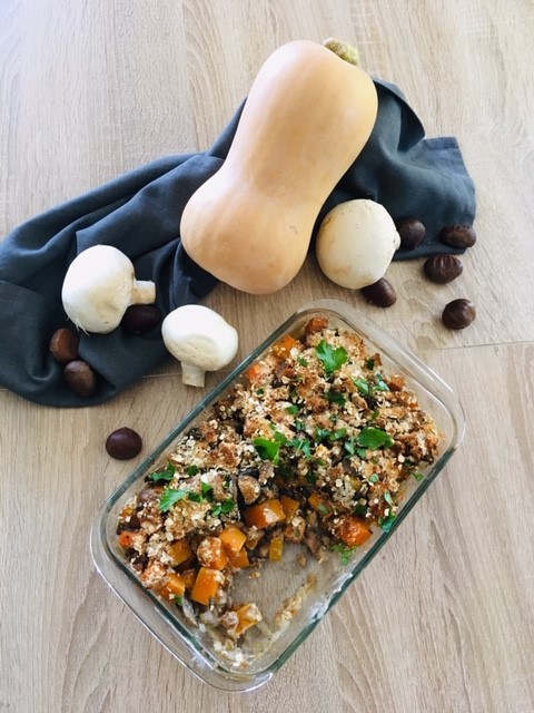 Gratin de Butternut, Champignons et Châtaignes 7