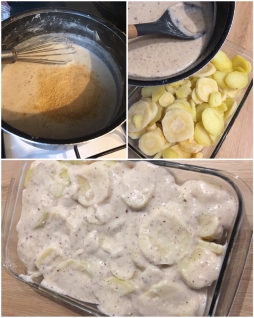 Gratin de Panais et Pomme de Terre, à la béchamel de noisette 5