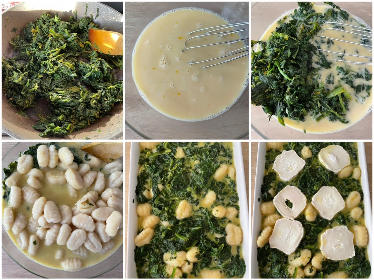 Gratin Gnocchi, Epinards, Chèvre