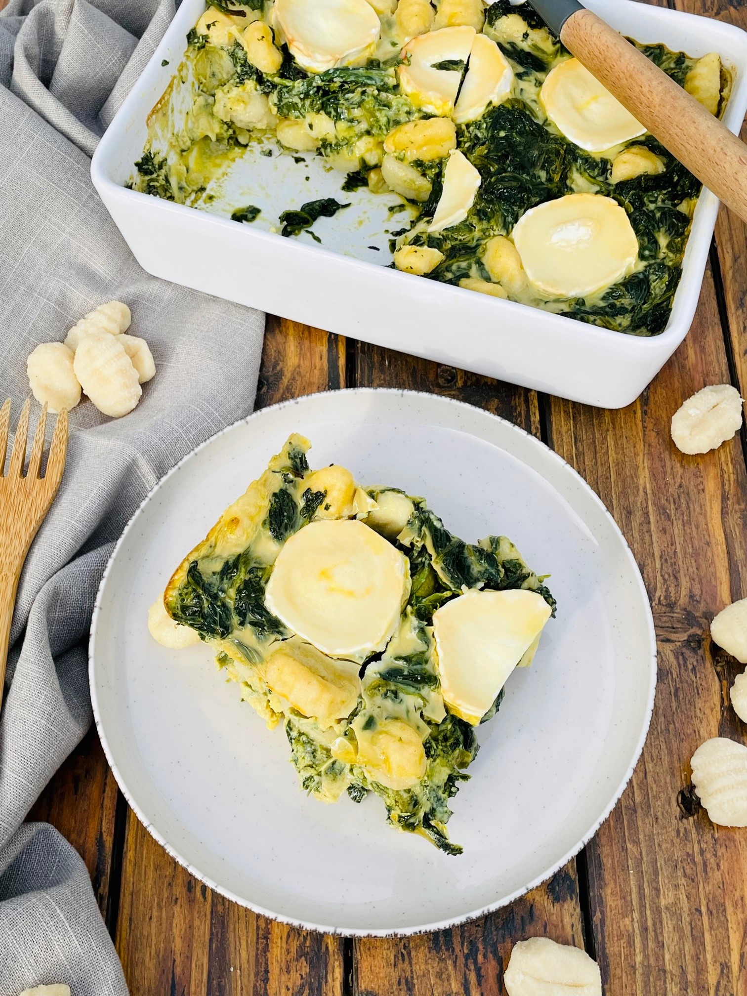 Gratin Gnocchi, Epinards, Chèvre 3