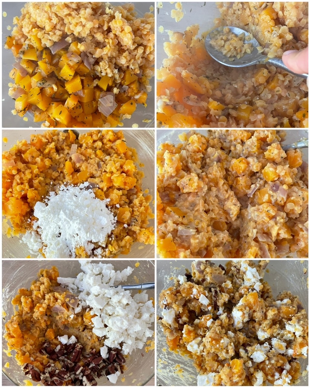 Chaussons Butternut, Lentilles corail, Feta 2