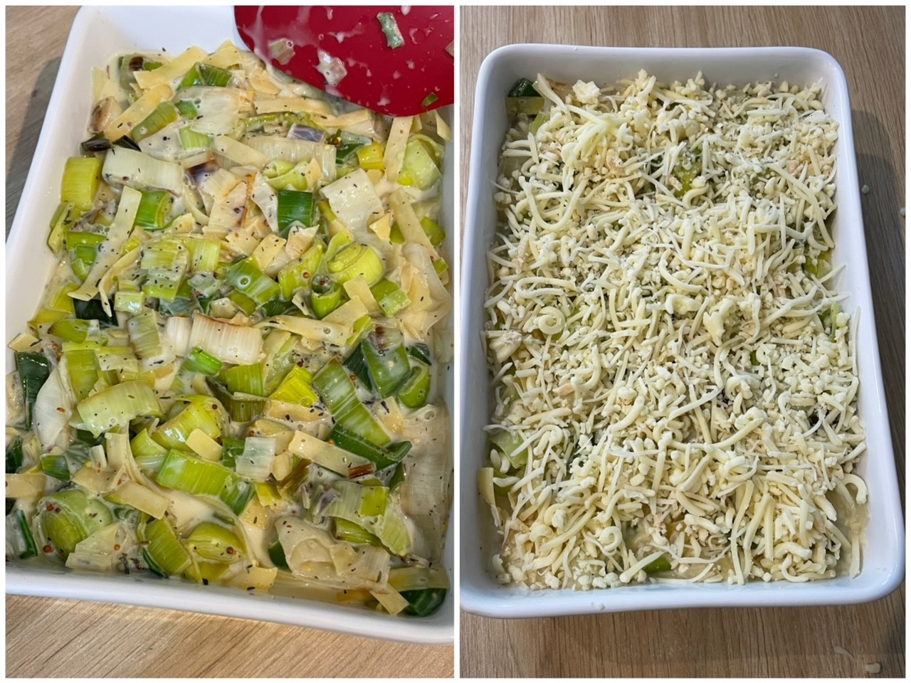 Gratin Poireau pâtes cassées 1