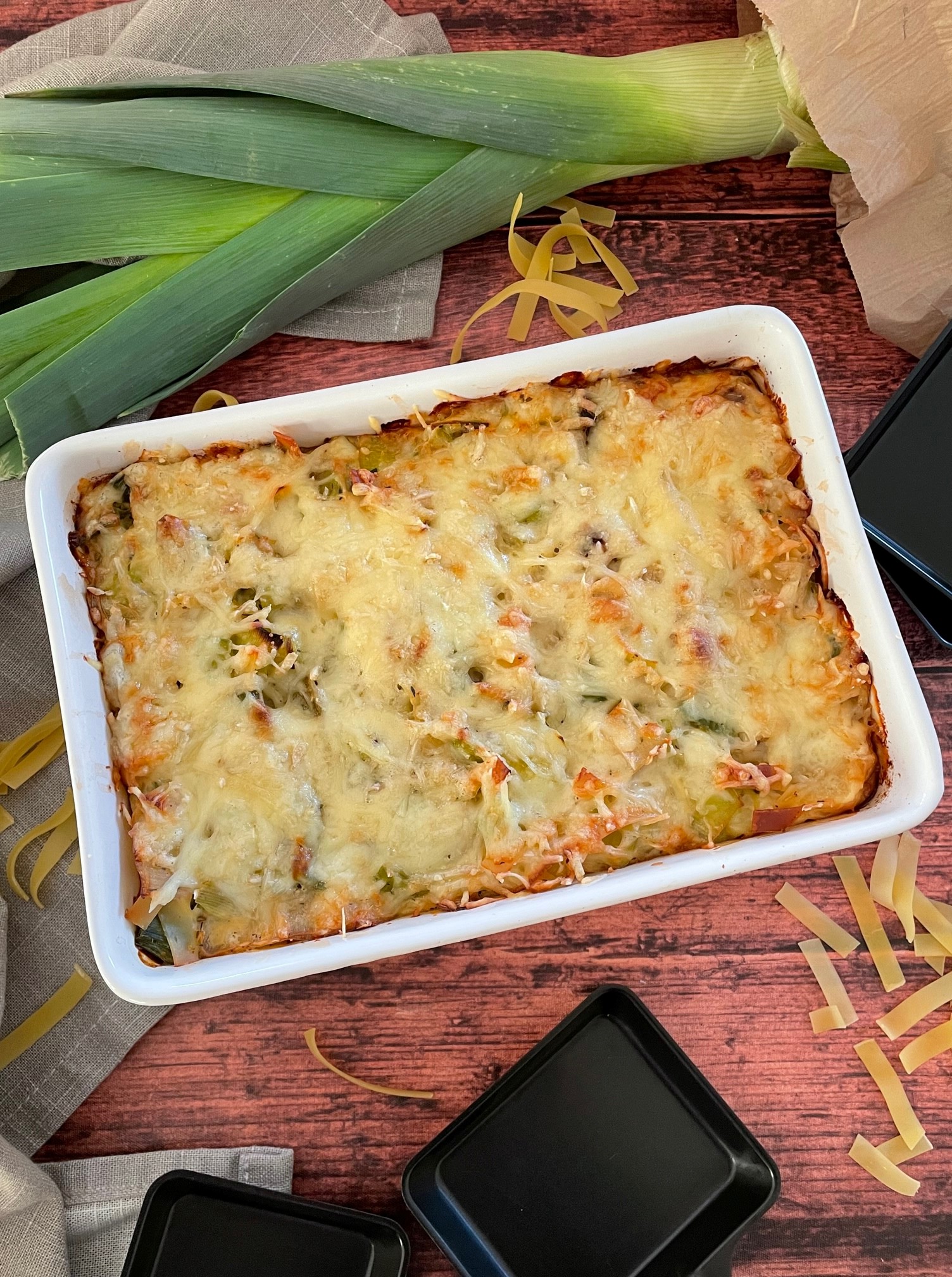 Gratin Poireau pâtes cassées 3