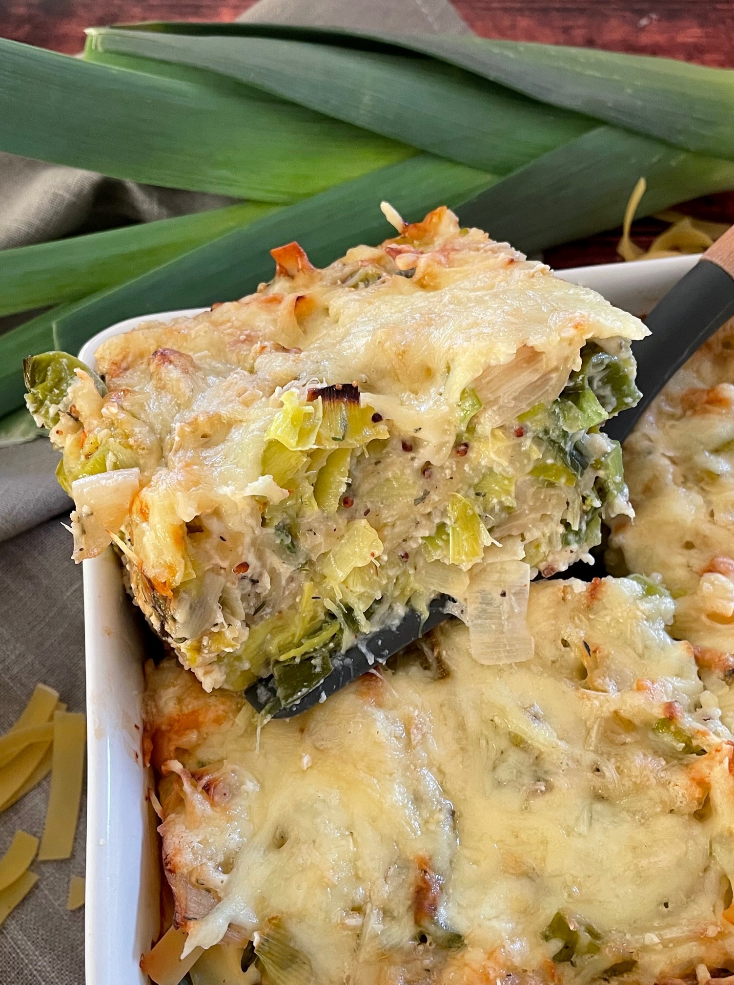 Gratin Poireau pâtes cassées 6