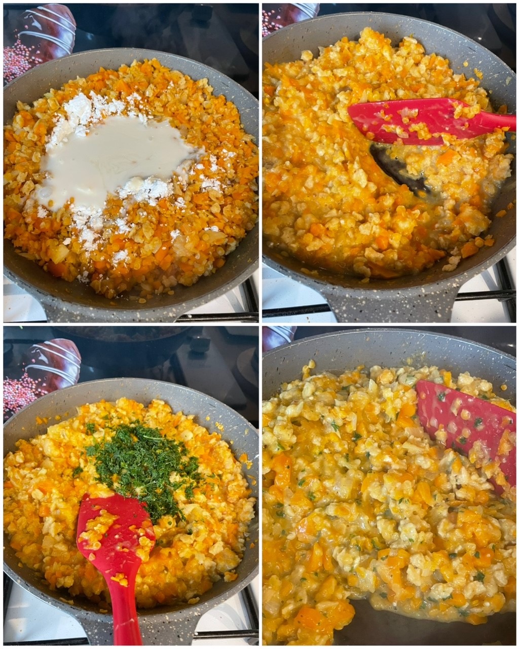 Parmentier Patate Douce, Coco, Lentilles Corail et Carottes 3