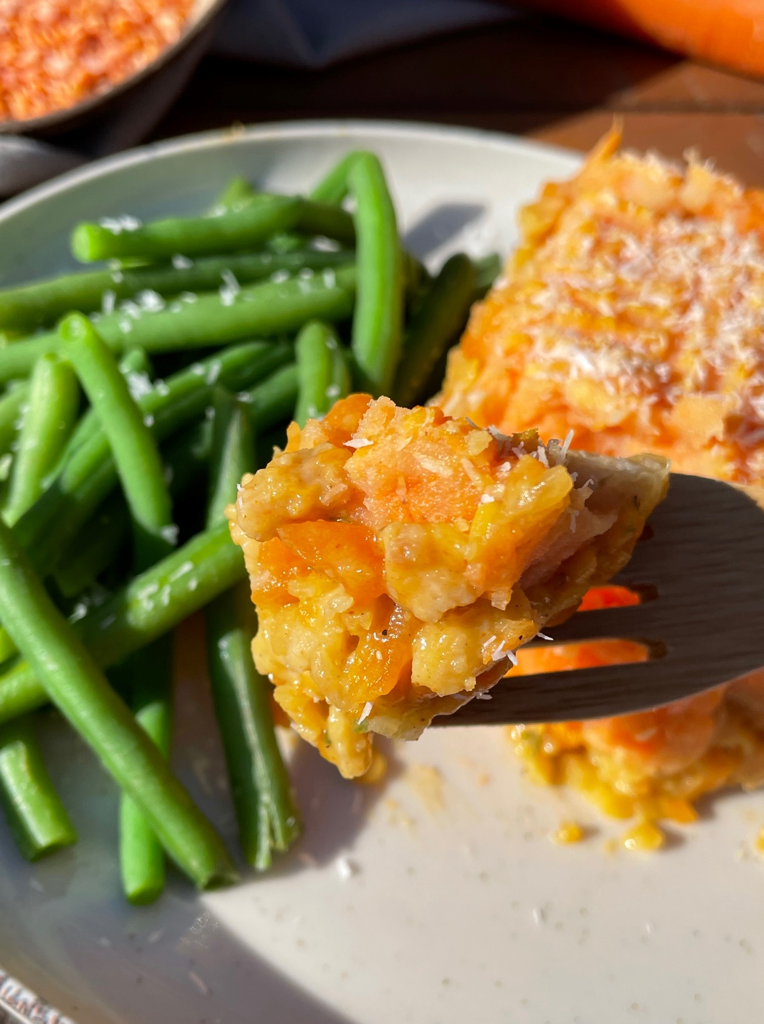 Parmentier Patate Douce, Coco, Lentilles Corail et Carottes 9